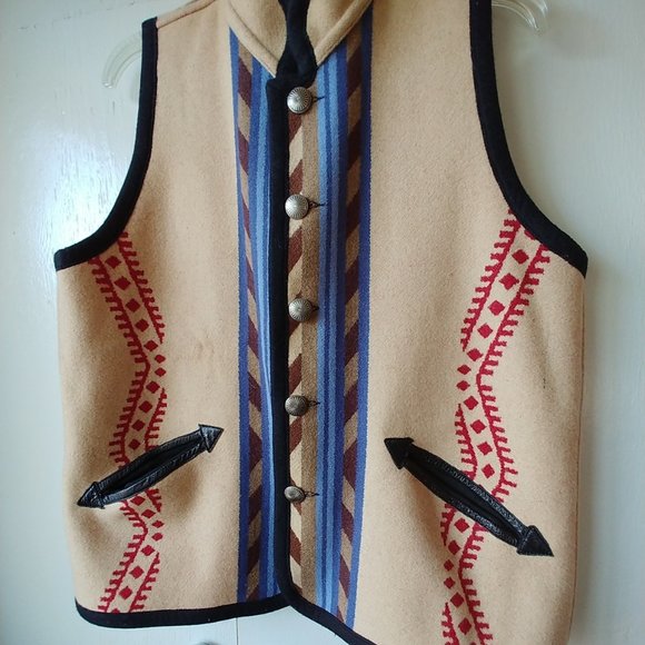 Native Jackets, etc. Reversible Rim Rock Sierra Pendleton Wool Vest - Picture 14 of 16